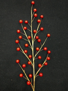 Red (Shiny) Artificial Berry Spray  with 35 berries, Weather-Proof For Outdoor Use (lot of 12) SALE ITEM